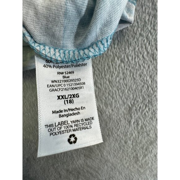 Wonder Nation shirt Boys XXL/2XG (18) Blue & Gray Striped T-Shirt NWT - Picture 5 of 5